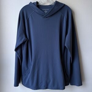 Mizzen Main Proflex Performance Hoodie Large Blue Pockets Outdoors Athletic